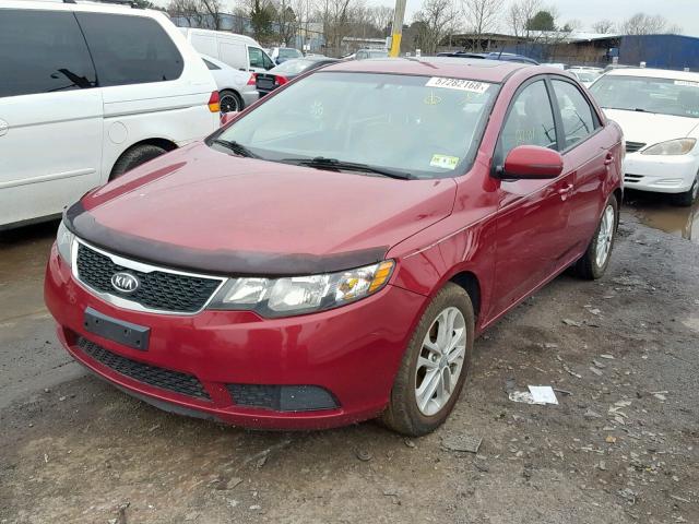 KNAFU4A27B5417639 - 2011 KIA FORTE EX MAROON photo 2