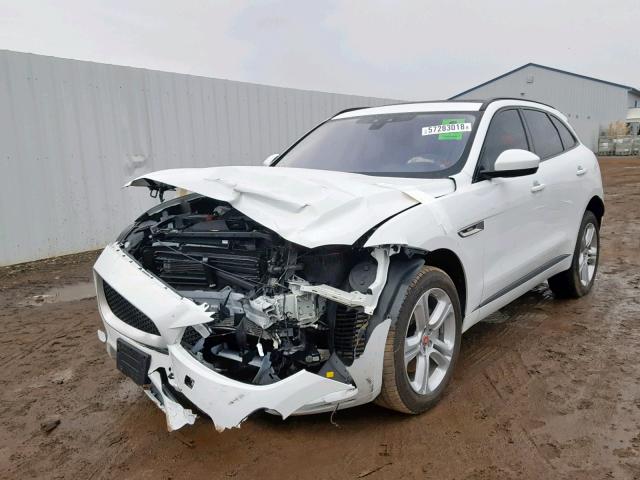 SADCL2GX1JA296469 - 2018 JAGUAR F-PACE R - WHITE photo 2