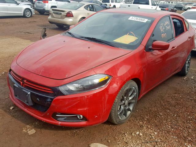 1C3CDFBA4DD151498 - 2013 DODGE DART SXT RED photo 2