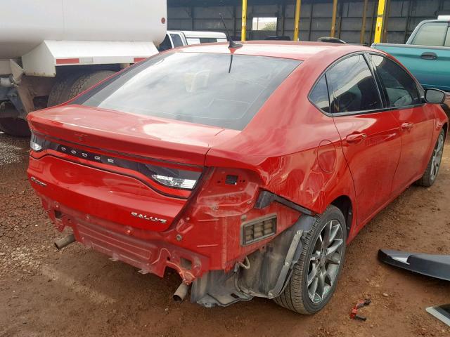 1C3CDFBA4DD151498 - 2013 DODGE DART SXT RED photo 4