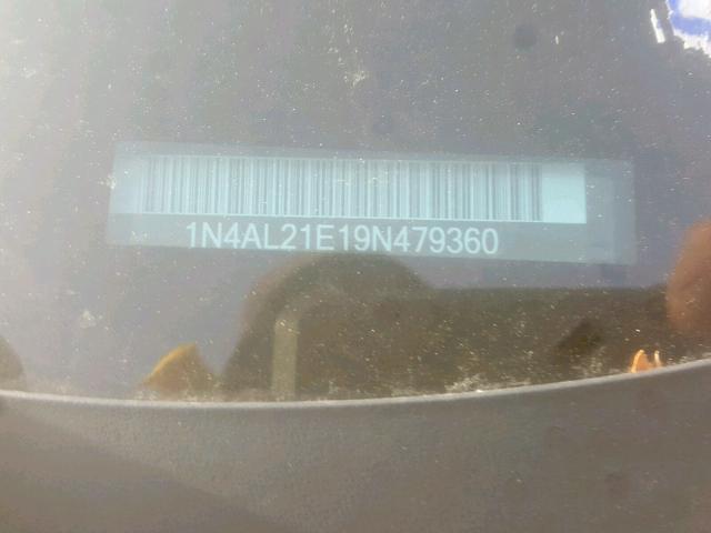 1N4AL21E19N479360 - 2009 NISSAN ALTIMA 2.5 BLACK photo 10