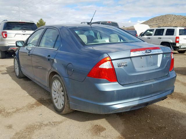 3FADP0L32CR357807 - 2012 FORD FUSION HYB BLUE photo 3