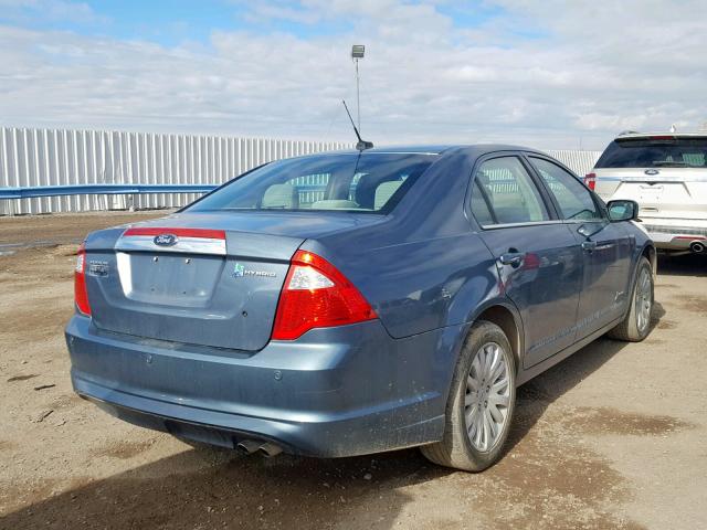 3FADP0L32CR357807 - 2012 FORD FUSION HYB BLUE photo 4