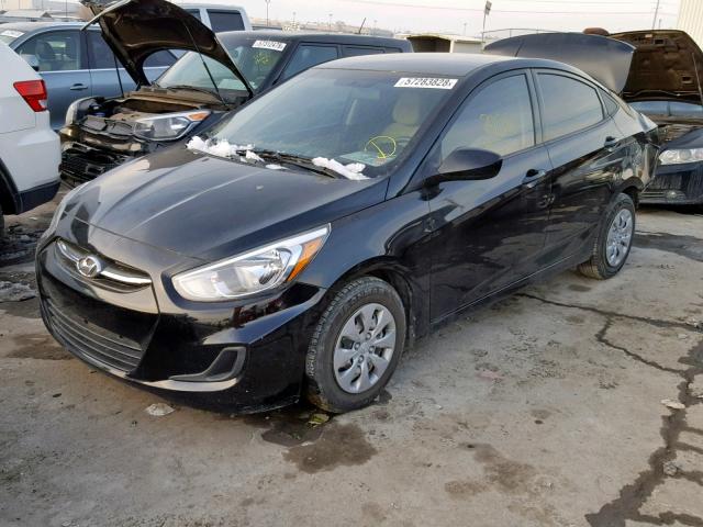 KMHCT4AE8GU167355 - 2016 HYUNDAI ACCENT SE BLACK photo 2