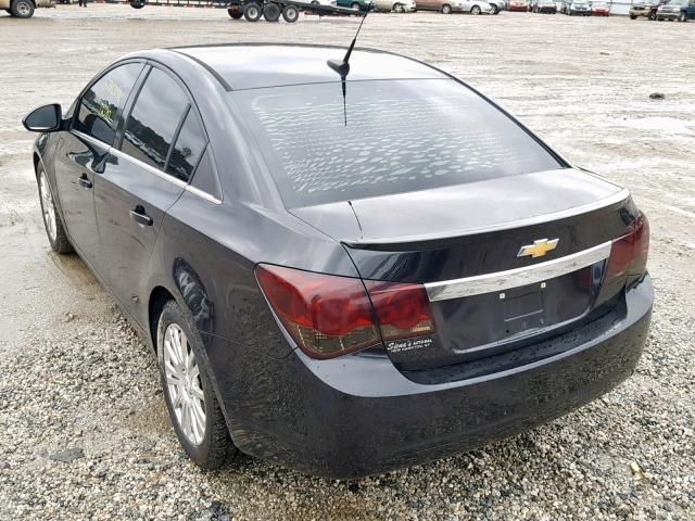 1G1PJ5S92B7303384 - 2011 CHEVROLET CRUZE ECO BLACK photo 3