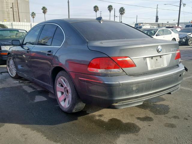 WBAHL83556DT04455 - 2006 BMW 750 I GRAY photo 3