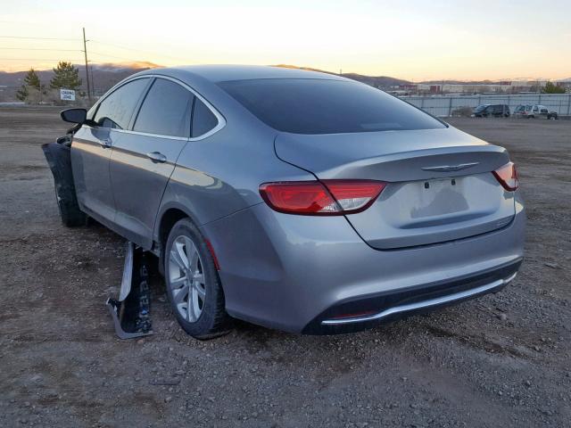 1C3CCCAB9FN543501 - 2015 CHRYSLER 200 LIMITE SILVER photo 3