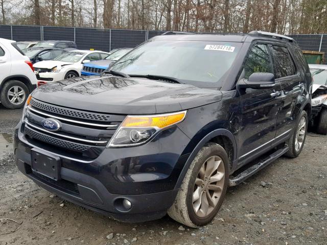 1FM5K8F80DGB37928 - 2013 FORD EXPLORER L BLACK photo 2