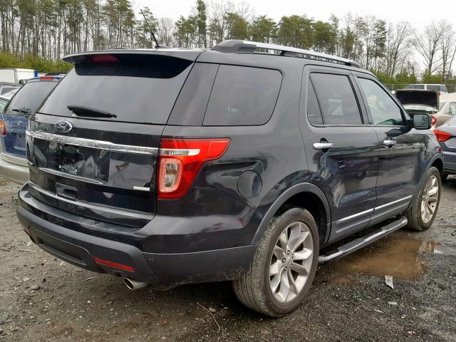 1FM5K8F80DGB37928 - 2013 FORD EXPLORER L BLACK photo 4