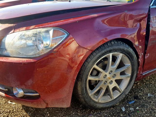 1G1ZE5E79BF243603 - 2011 CHEVROLET MALIBU LTZ BURGUNDY photo 9