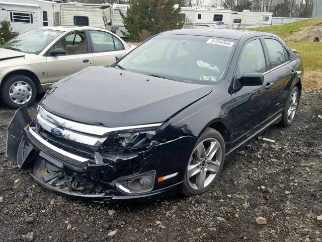 3FAHP0KC7AR426474 - 2010 FORD FUSION SPO BLACK photo 2