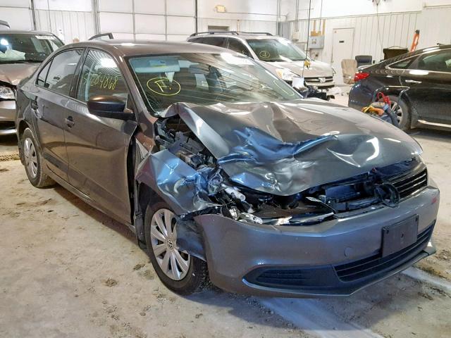 3VW2K7AJ2DM271550 - 2013 VOLKSWAGEN JETTA BASE GRAY photo 1