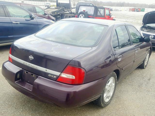 1N4DL01D0YC122450 - 2000 NISSAN ALTIMA XE PURPLE photo 4