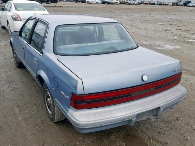 3G4AG55N3PS609101 - 1993 BUICK CENTURY SP BLUE photo 3