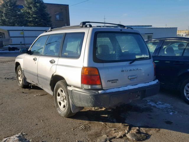 JF1SF6350YH718779 - 2000 SUBARU FORESTER L GRAY photo 3