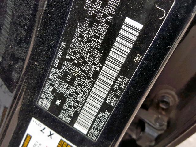 JTLKT324164039171 - 2006 TOYOTA SCION XB Қара фото 10