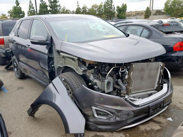 2FMPK4J9XGBB31597 - 2016 FORD EDGE SEL GRAY photo 1