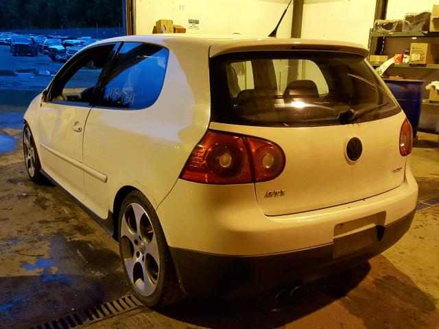 WVWEV71KX7W003480 - 2007 VOLKSWAGEN NEW GTI WHITE photo 3