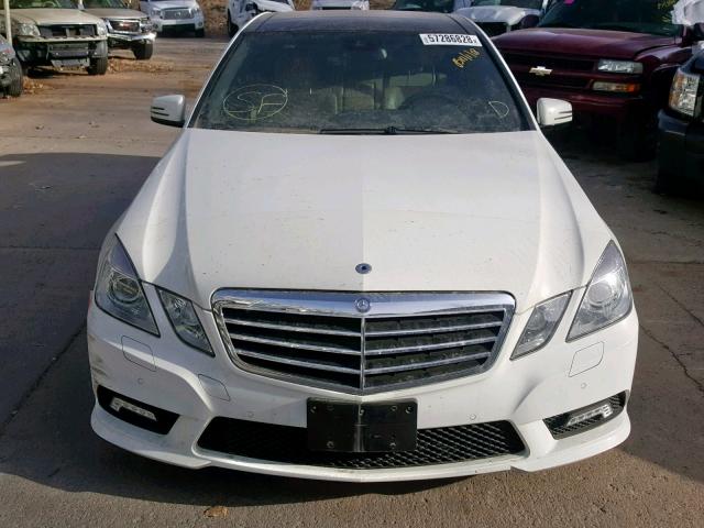 WDDHF9AB5BA507386 - 2011 MERCEDES-BENZ E 550 4MAT WHITE photo 9