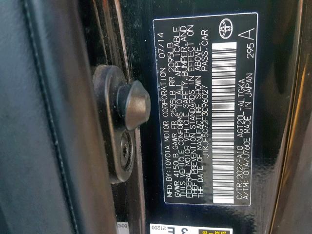 JTKJF5C72F3096027 - 2015 TOYOTA SCION TC Qara foto 10