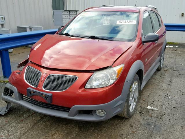 5Y2SL65858Z401066 - 2008 PONTIAC VIBE RED photo 2