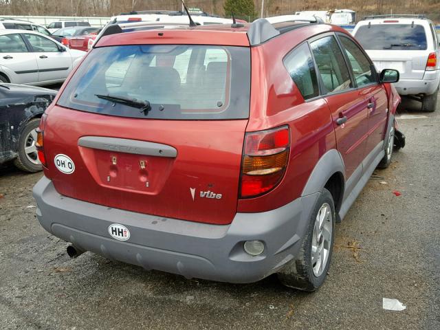 5Y2SL65858Z401066 - 2008 PONTIAC VIBE RED photo 4