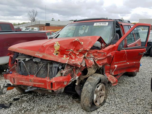 1J4GZ58S6TC290989 - 1996 JEEP GRAND CHER RED photo 2