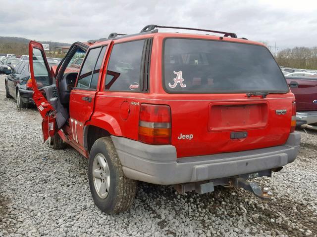 1J4GZ58S6TC290989 - 1996 JEEP GRAND CHER RED photo 3