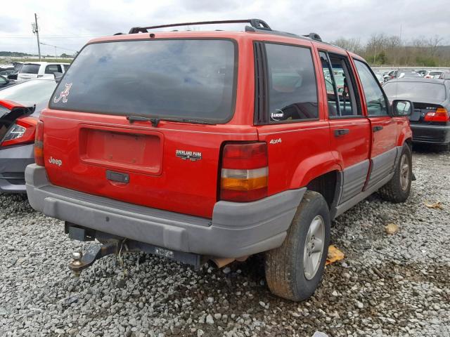 1J4GZ58S6TC290989 - 1996 JEEP GRAND CHER RED photo 4