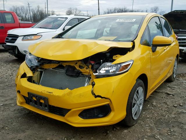 3HGGK5H41JM733106 - 2018 HONDA FIT LX YELLOW photo 2