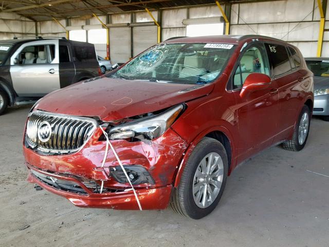 LRBFXBSA3HD144040 - 2017 BUICK ENVISION E RED photo 2