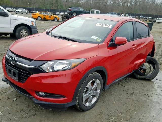 3CZRU6H57HM712734 - 2017 HONDA HR-V EX RED photo 2