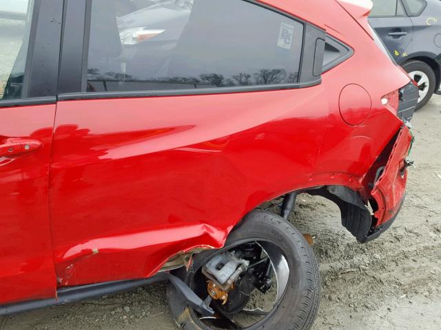 3CZRU6H57HM712734 - 2017 HONDA HR-V EX RED photo 9