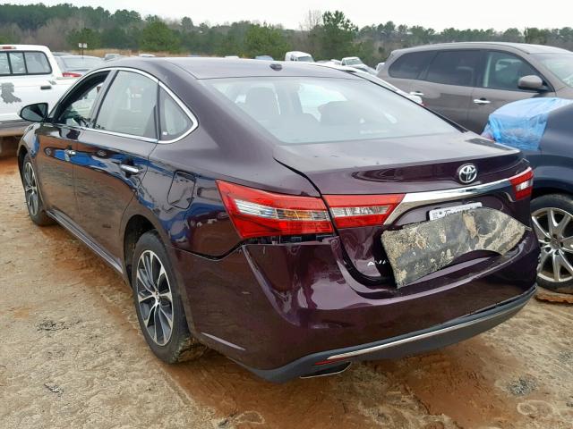 4T1BK1EBXJU284214 - 2018 TOYOTA AVALON XLE RED photo 3