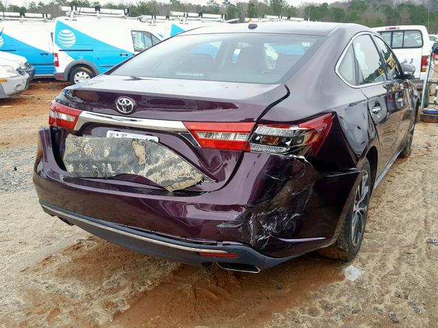 4T1BK1EBXJU284214 - 2018 TOYOTA AVALON XLE RED photo 4