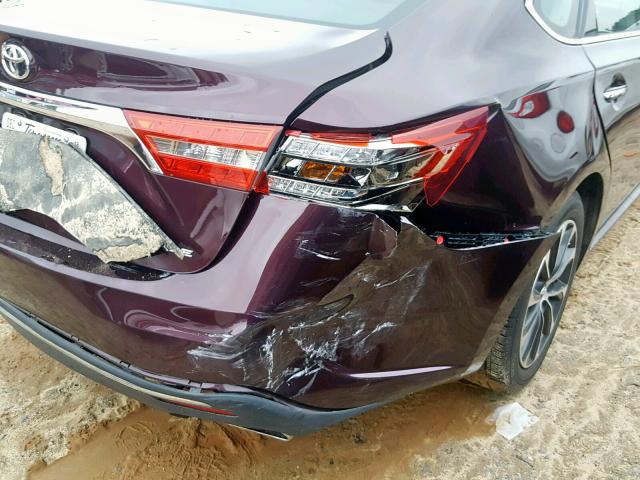 4T1BK1EBXJU284214 - 2018 TOYOTA AVALON XLE RED photo 9