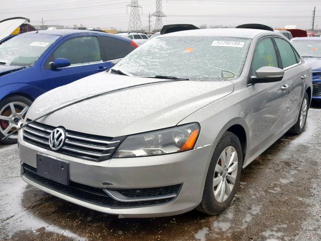 1VWAP7A33DC110527 - 2013 VOLKSWAGEN PASSAT S GRAY photo 2