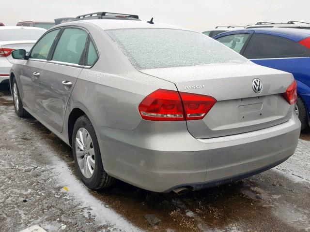 1VWAP7A33DC110527 - 2013 VOLKSWAGEN PASSAT S GRAY photo 3