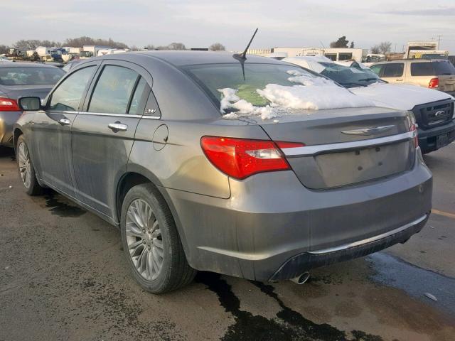 1C3CCBCG6DN543102 - 2013 CHRYSLER 200 LIMITE GRAY photo 3