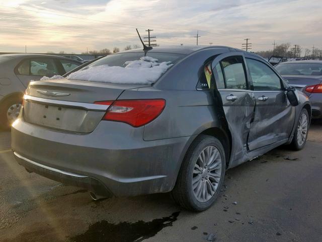 1C3CCBCG6DN543102 - 2013 CHRYSLER 200 LIMITE GRAY photo 4