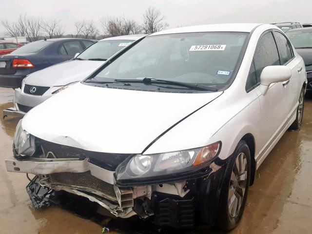 19XFA1F63BE042357 - 2011 HONDA CIVIC LX-S WHITE photo 2