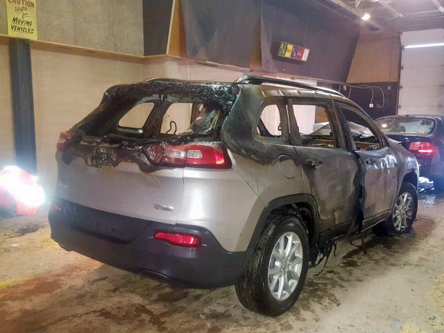 1C4PJMCB5GW266332 - 2016 JEEP CHEROKEE L GRAY photo 4