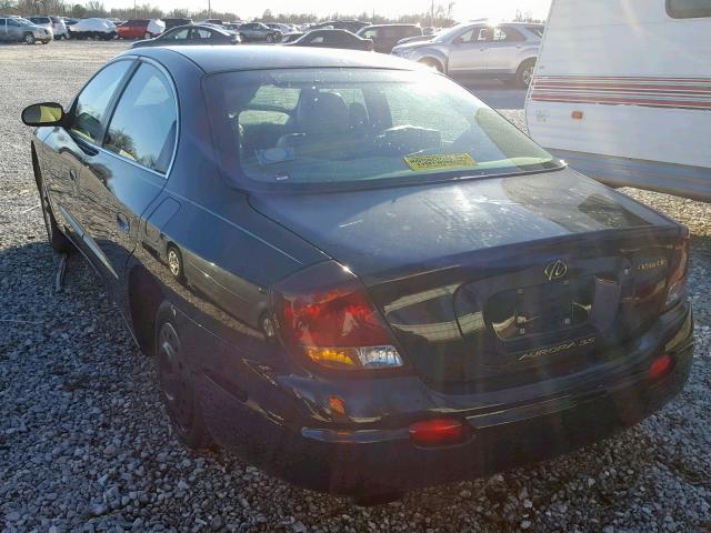 1G3GR62H714105817 - 2001 OLDSMOBILE AURORA BLACK photo 3