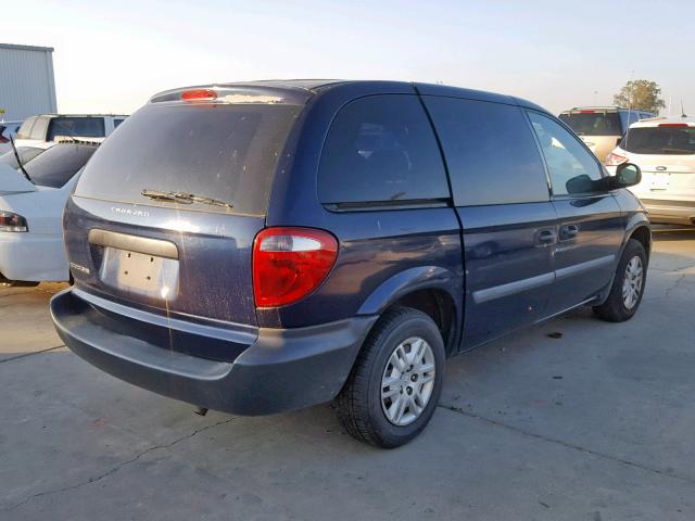 1D4GP25BX5B316231 - 2005 DODGE CARAVAN SE BLUE photo 4