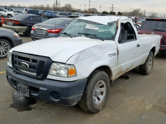 1FTYR10D19PA17623 - 2009 FORD RANGER WHITE photo 2