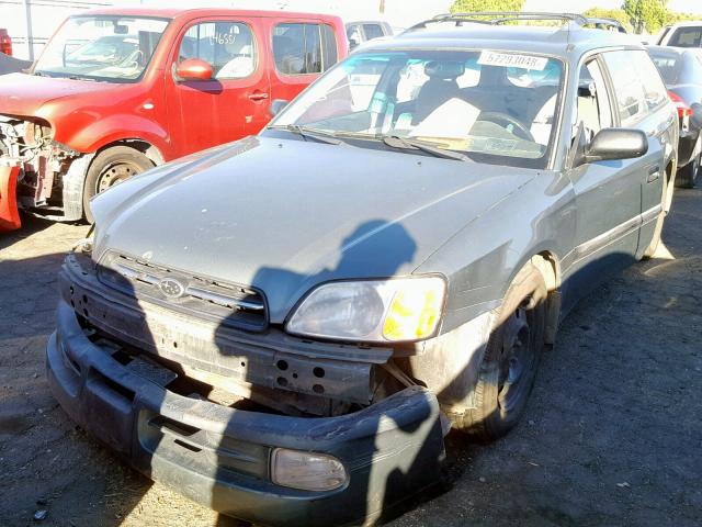 4S3BH6357Y6310909 - 2000 SUBARU LEGACY L BLUE photo 2