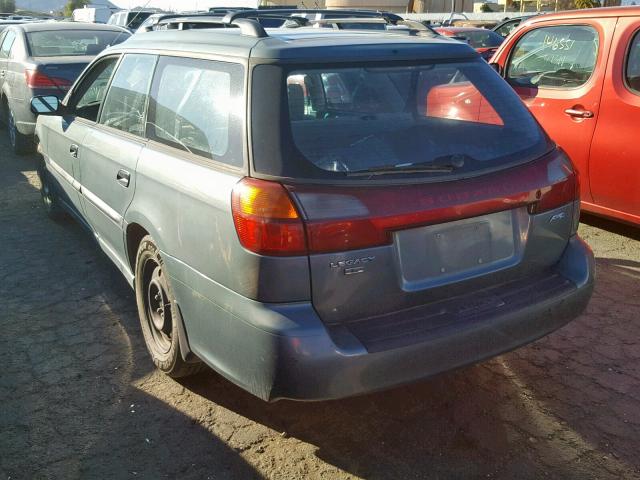 4S3BH6357Y6310909 - 2000 SUBARU LEGACY L BLUE photo 3