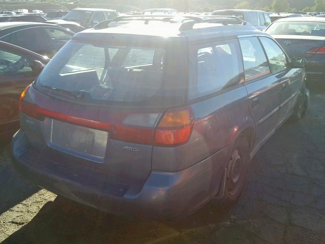 4S3BH6357Y6310909 - 2000 SUBARU LEGACY L BLUE photo 4