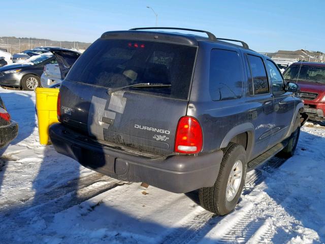 1D4HS38N03F616767 - 2003 DODGE DURANGO SP GRAY photo 4