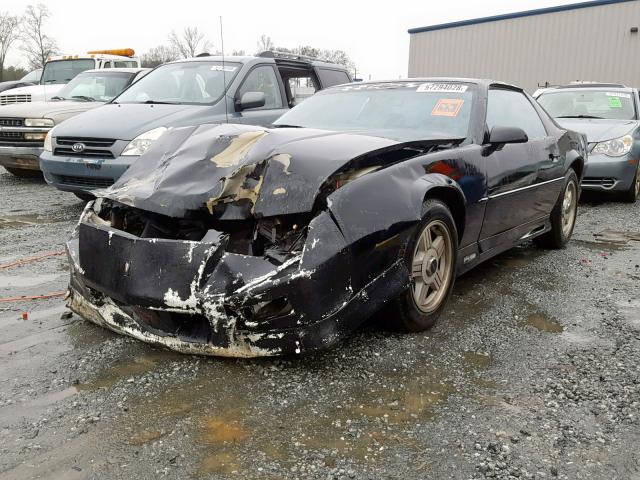 1G1FP23E5NL119802 - 1992 CHEVROLET CAMARO RS BLACK photo 2